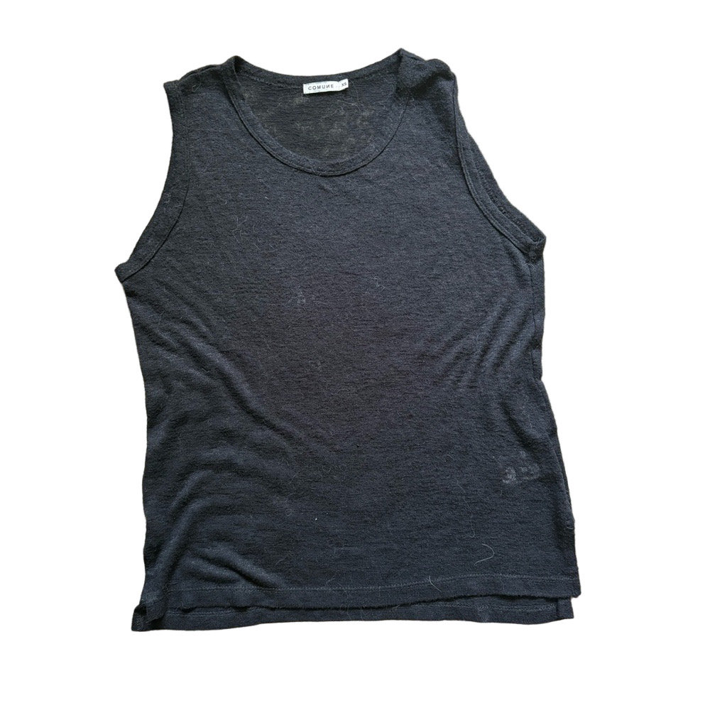 Black knit Sleeveless Top